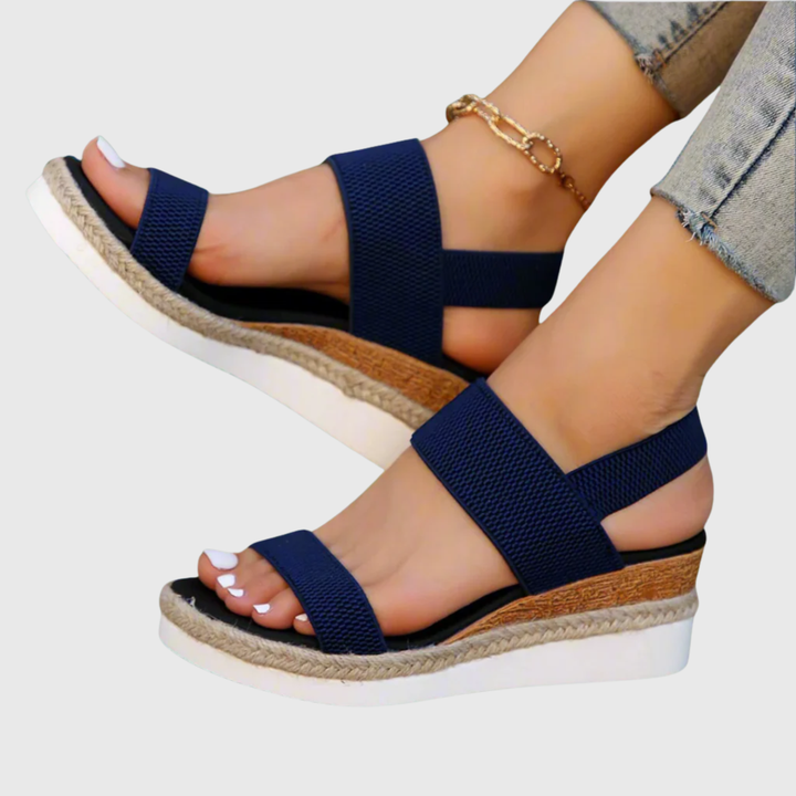 Encarnación™ | Sandalia de Cuña con Correas Elásticas