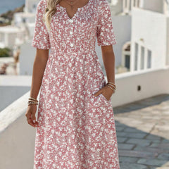 Vestido midi floral suelto y ligero - Raúl & Sara Madrid