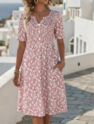 Vestido midi floral suelto y ligero - Raúl & Sara Madrid