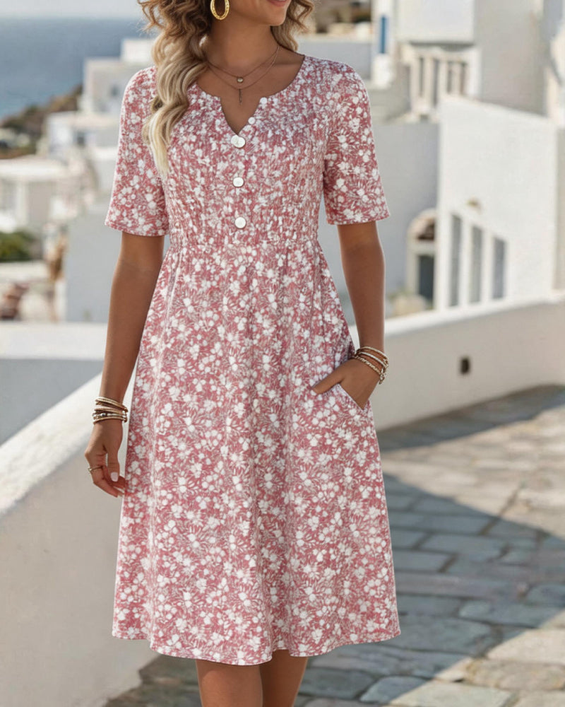 Vestido midi floral suelto y ligero - Raúl & Sara Madrid