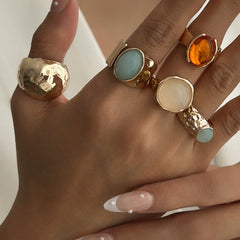 Conjunto de Anillos Abiertos con Brillantes - Raúl & Sara Madrid