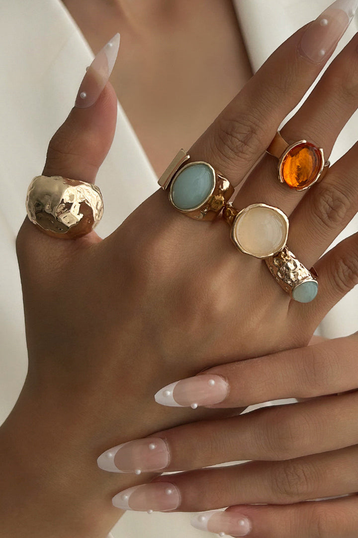 Conjunto de Anillos Abiertos con Brillantes