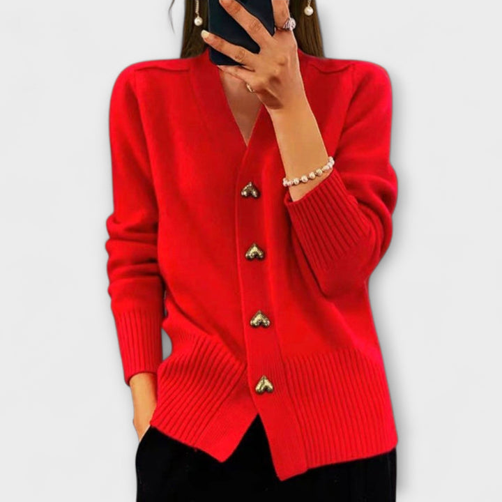 Marij – Vintage-Style V-Neck Sweater for Women