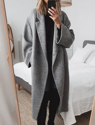 Celia · Abrigo largo de lana oversize