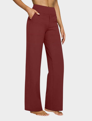 Calista · Pantalones de mujer de pierna ancha en marrón - Raúl & Sara Madrid