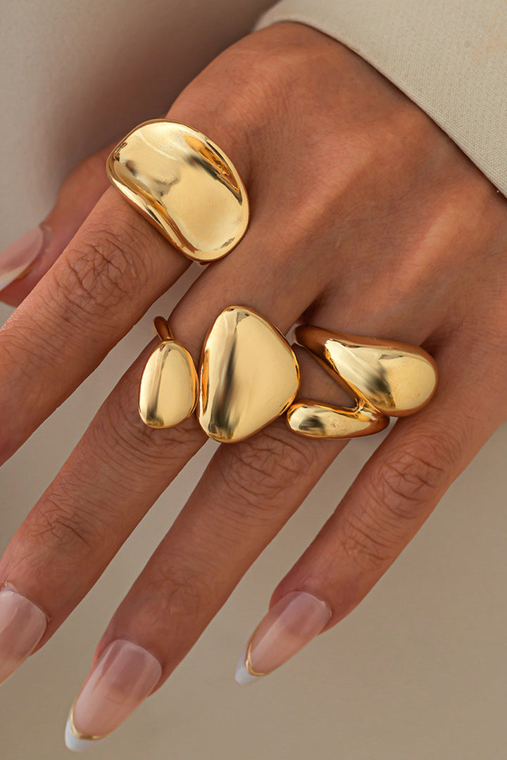 Anillos de Metal con Diseño Irregular
