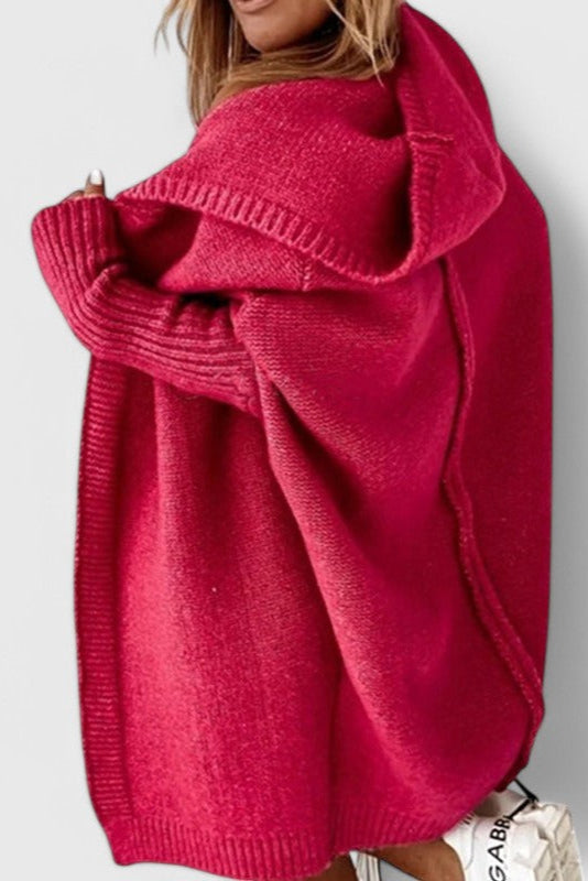 Lovisa | Cárdigan Oversize con Capucha de Punto Grueso