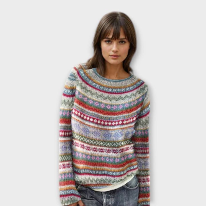 Manonin - Relaxed Fit Striped Sweater for Ultimate Comfort