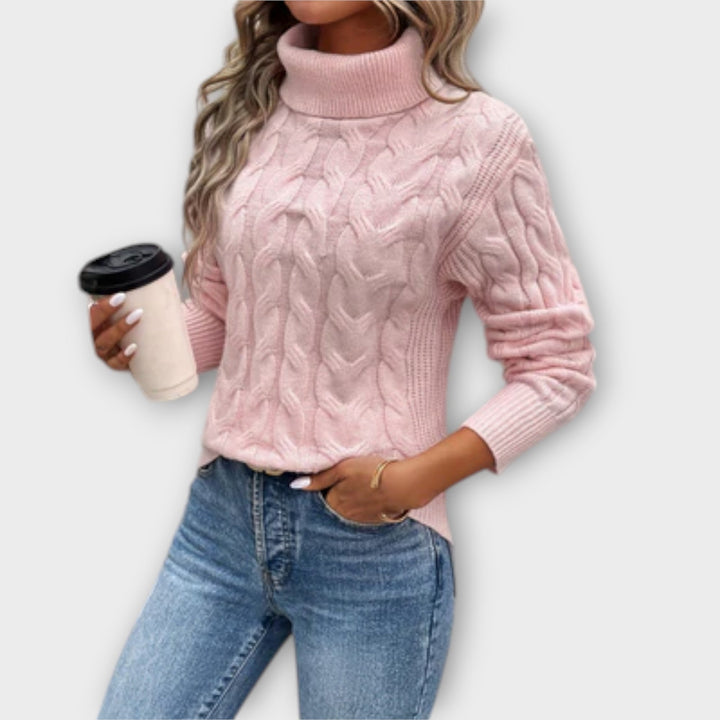 Amelia | Chic Mesh Turtleneck Knitwear