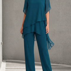 Aurora · Conjunto de Pantalones Palazzo de Gasa - Raúl & Sara Madrid