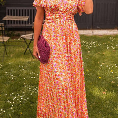 Vestido elegante con escote en v - Raúl & Sara Madrid