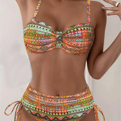 Conjunto de bikini con estampado étnico sexy - Raúl & Sara Madrid