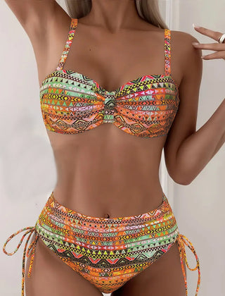 Conjunto de bikini con estampado étnico sexy - Raúl & Sara Madrid