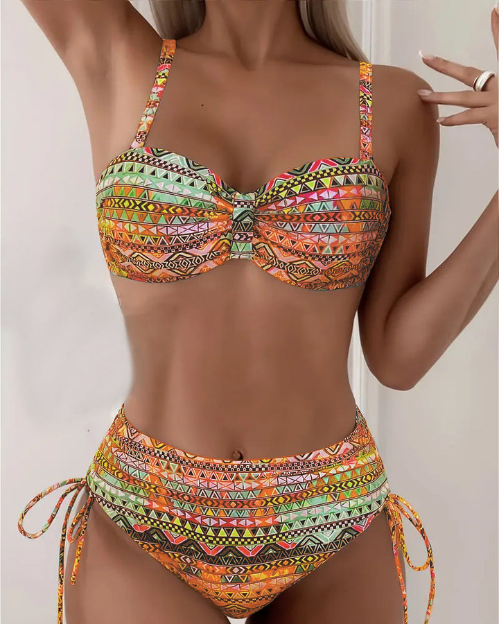 MILAGROS™ | Conjunto de bikini con estampado étnico sexy
