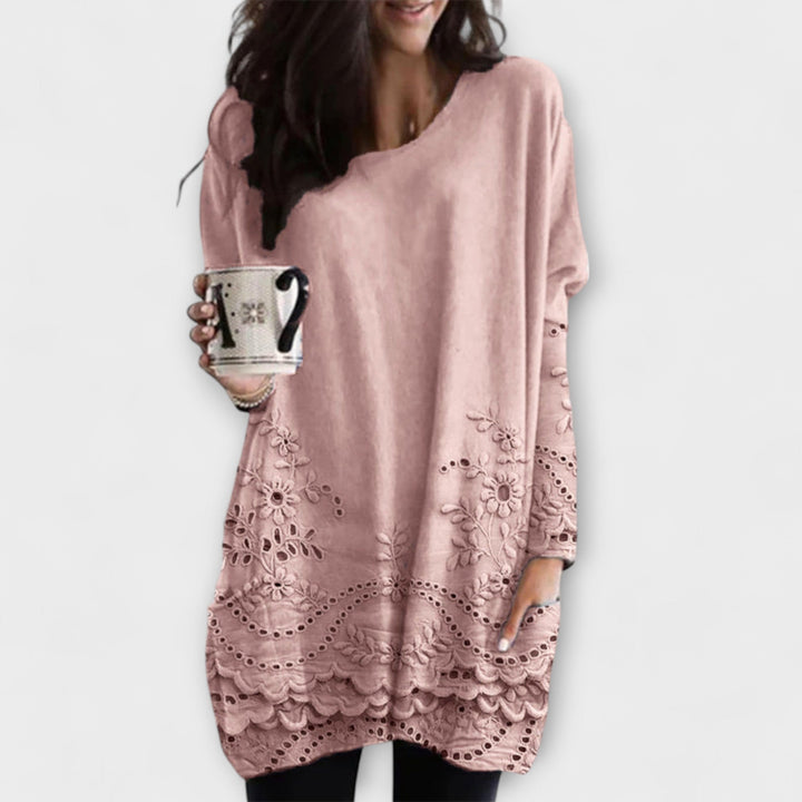Riley | Embroidered Printed Sweater