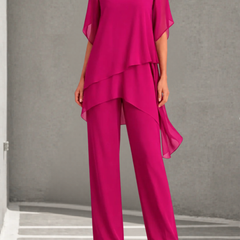 Aurora · Conjunto de Pantalones Palazzo de Gasa - Raúl & Sara Madrid