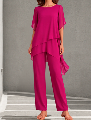 Aurora · Conjunto de Pantalones Palazzo de Gasa - Raúl & Sara Madrid