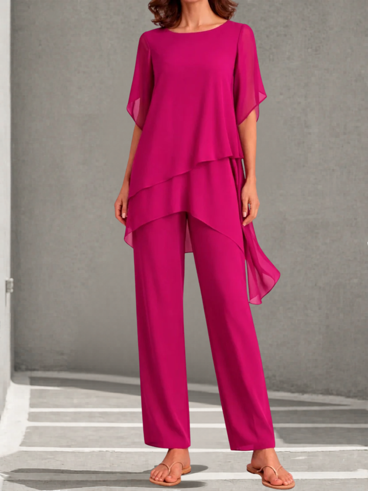 Aurora™ | Conjunto de Pantalones Palazzo de Gasa