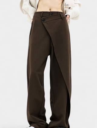 Oaklyn Pantalones Rectos con Drapado Contemporáneo - Raúl & Sara Madrid