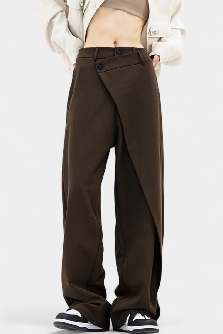 Oaklyn Pantalones Rectos con Drapado Contemporáneo - Raúl & Sara Madrid