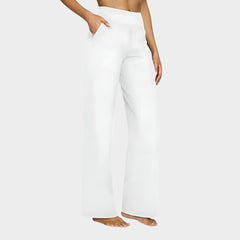 Calista · Pantalones de mujer de pierna ancha en marrón - Raúl & Sara Madrid