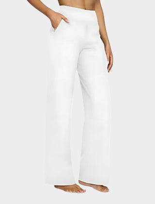 Calista · Pantalones de mujer de pierna ancha en marrón - Raúl & Sara Madrid