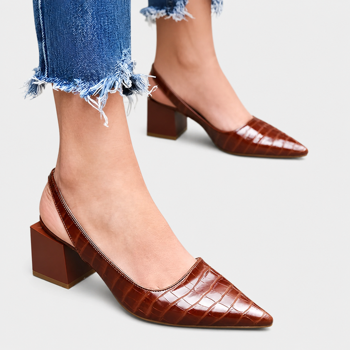Micaela™ | Zapatos de Tacón Bloque con Punta Cuadrada
