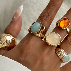 Conjunto de Anillos Abiertos con Brillantes - Raúl & Sara Madrid