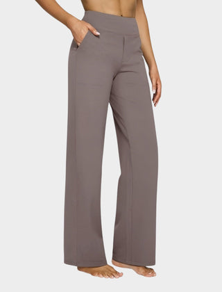 Calista · Pantalones de mujer de pierna ancha en marrón - Raúl & Sara Madrid