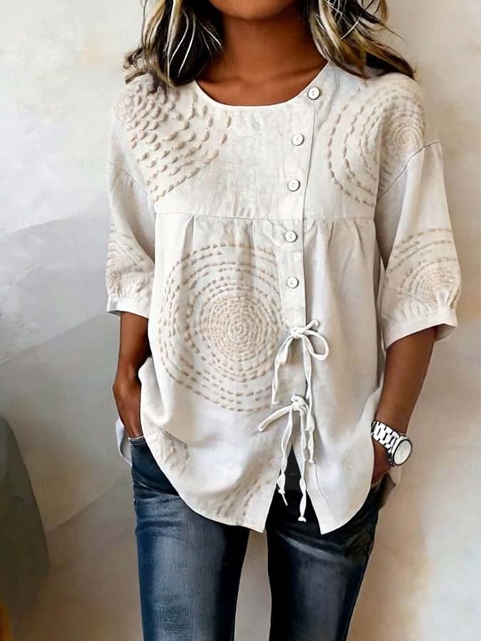 Camisa estampada con botones