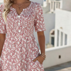 Vestido midi floral suelto y ligero - Raúl & Sara Madrid
