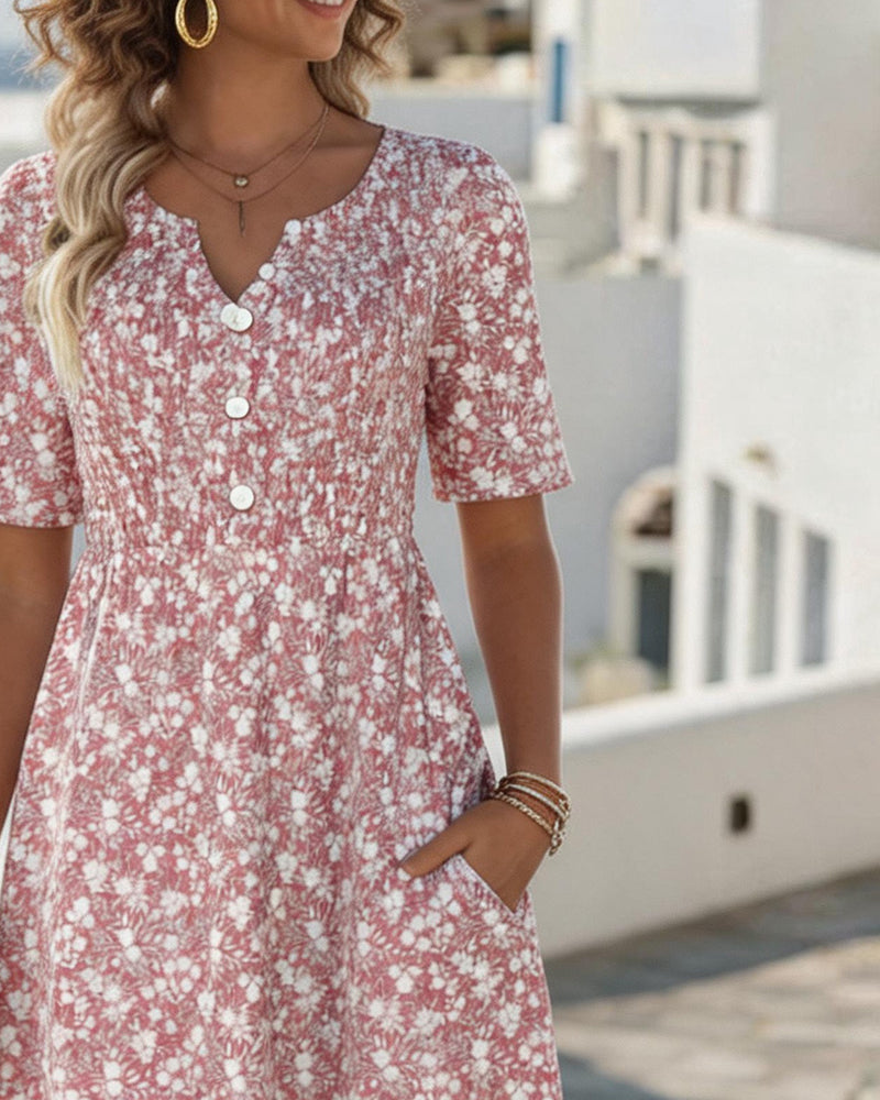 Vestido midi floral suelto y ligero - Raúl & Sara Madrid