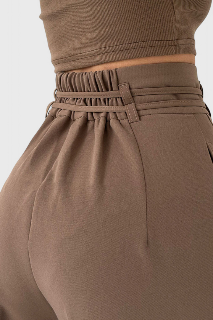 Sophie Pantalones de pierna ancha con cintas ajustables