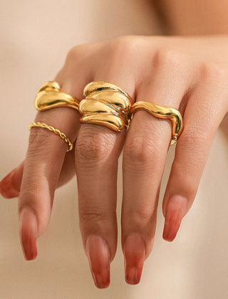Conjunto de 4 Anillos de Metal - Raúl & Sara Madrid