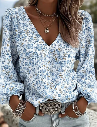 Florencia · Elegante Blusa de Manga Larga con Diseño Floral - Raúl & Sara Madrid