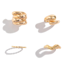 Conjunto de 4 Anillos de Metal - Raúl & Sara Madrid