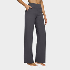 Calista · Pantalones de mujer de pierna ancha en marrón - Raúl & Sara Madrid