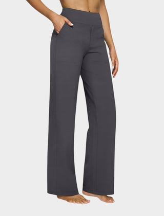 Calista · Pantalones de mujer de pierna ancha en marrón - Raúl & Sara Madrid