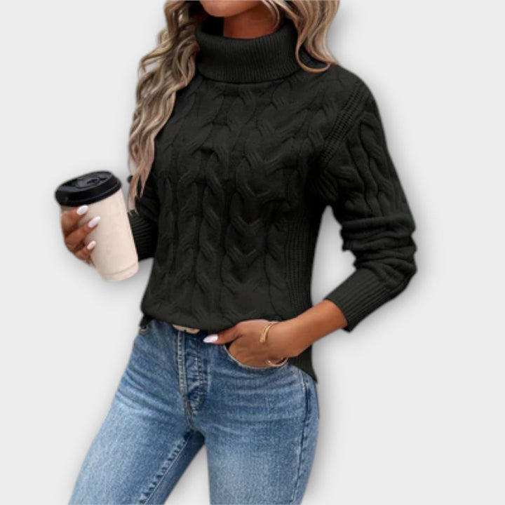 Amelia | Chic Mesh Turtleneck Knitwear