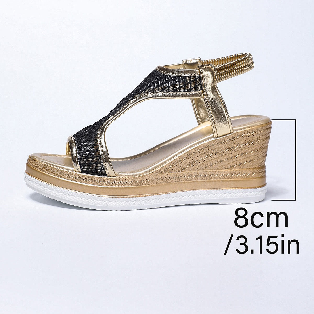 Elegantes sandalias sin cordones para mujer con tacón de cuña - Raúl & Sara Madrid