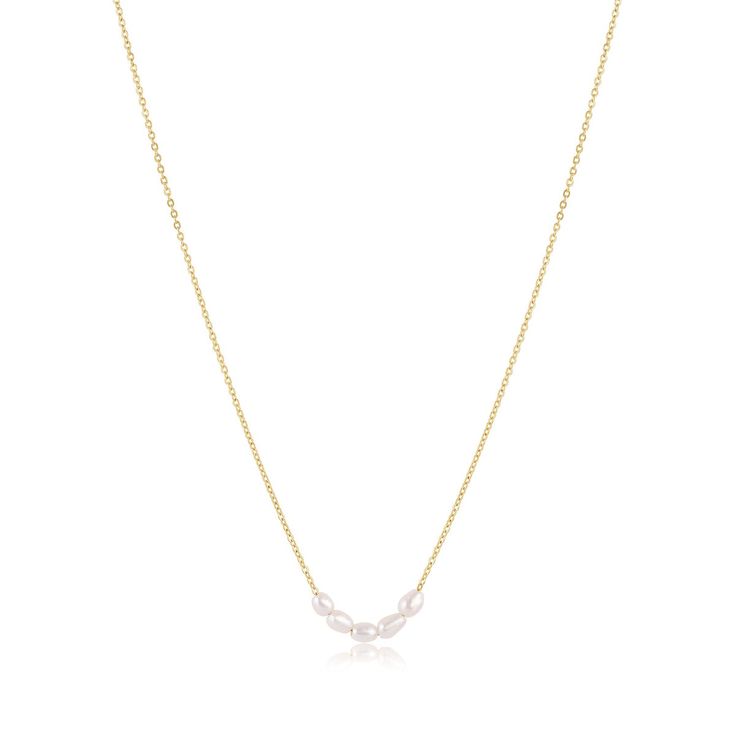 Collar dorado de diseño minimalista - Raúl & Sara Madrid