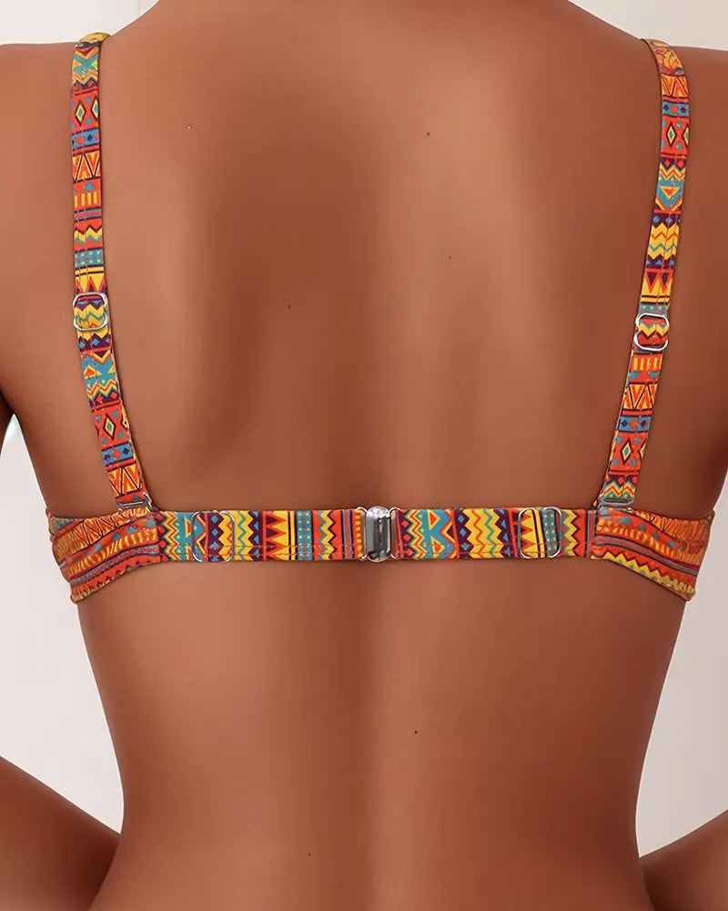 Bikini de dos piezas con estampado a rayas - Raúl & Sara Madrid
