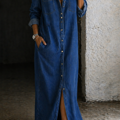 Valeriana · Maxi Vestido Camisero con Botones y Abertura - Raúl & Sara Madrid