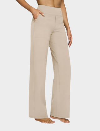 Calista · Pantalones de mujer de pierna ancha en marrón - Raúl & Sara Madrid