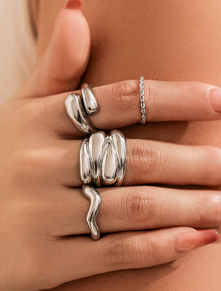 Conjunto de 4 Anillos de Metal - Raúl & Sara Madrid