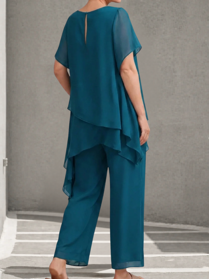 Aurora™ | Conjunto de Pantalones Palazzo de Gasa