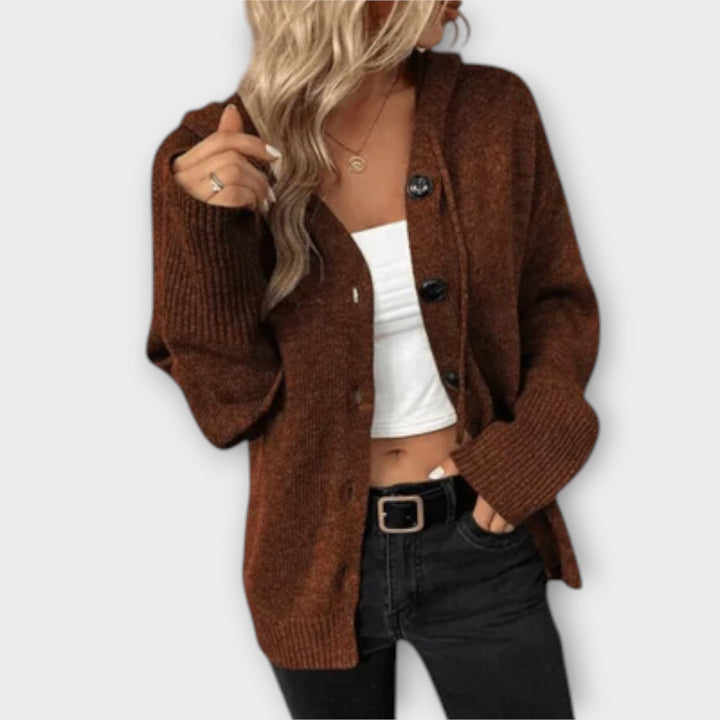 Britán - Cozy Knitted Button-Up Cardigan