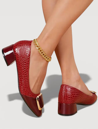 Livana · Tacones Cuadrados con Textura Croco - Raúl & Sara Madrid