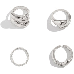 Conjunto de 4 Anillos de Metal - Raúl & Sara Madrid