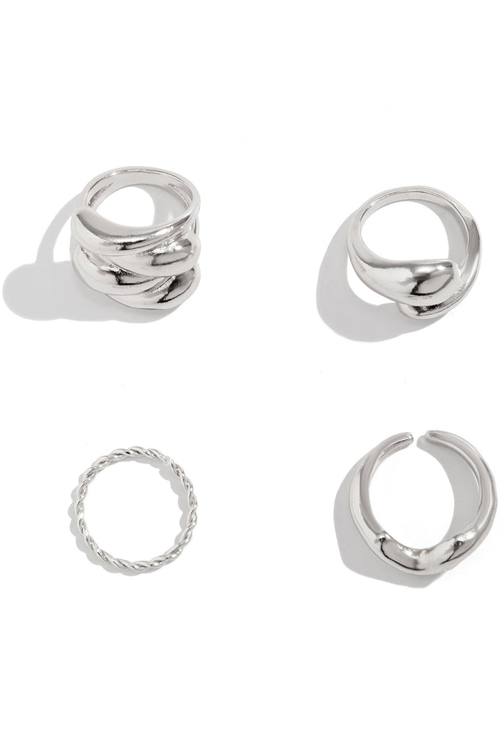Conjunto de 4 Anillos de Metal